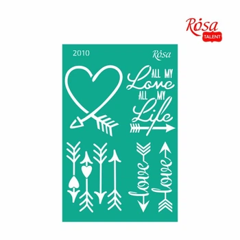 Трафарет самоклеющийся Rosa Talent №2010 Love 13х20см