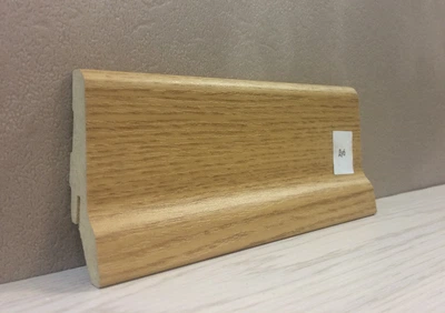 Плинтус Супер Профиль Дуб 2800x60x23 Светло коричневый 1662d