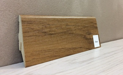 Плинтус Супер Профиль Пекан 2800x55x19 Светло коричневый 1255p