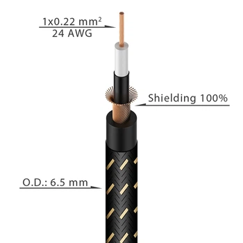 Инструментальный кабель Roxtone GC050, 1x0.25, 100 м