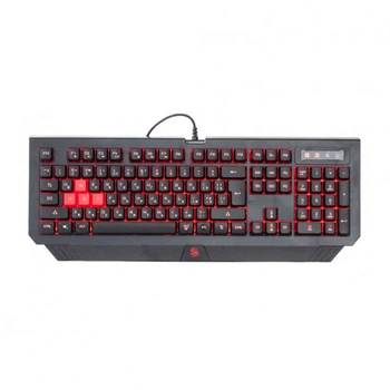 Клавіатура A4tech Bloody B125, USB Black Ігрова, мультимедійна, червона підсвітка, вологозахисна