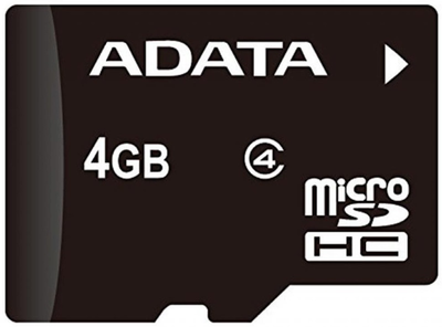 Карта пам'яті microSDHC A-Data 4GB class 4 +adapter SD (AUSDH4GCL4-RA1)