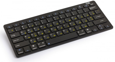 Клавіатура HQ-Tech KB-105BT, Black, Bluetooth 3.0, Win/Android/iOS, Rus/Ukr/Eng, міні