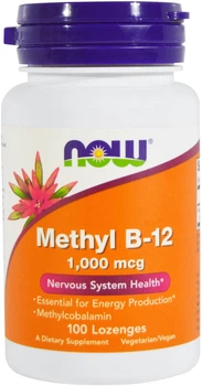 Вітамін B12 Now Foods Метилкобаламін (В12) 1000 мкг 100 таблеток (733739004956)