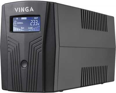 ИБП Vinga LCD 1200VA Shuko USB Plastic Case (VPC-1200PU)