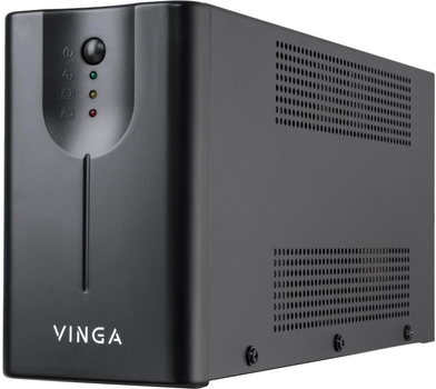 ИБП Vinga LED 600VA Shuko USB Metal Case (VPE-600MU)