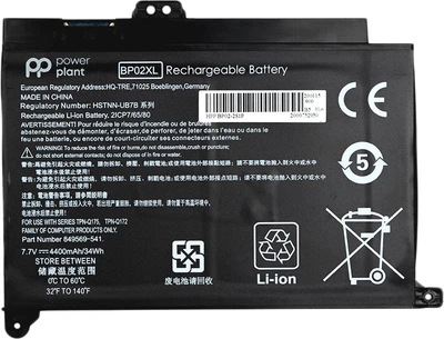 Аккумулятор PowerPlant для ноутбуков HP Pavilion Notebook PC 15 (BP02XL) (7.7V/4400mAh/2Cells) (NB461349)