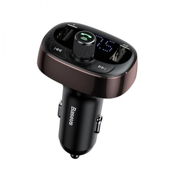 FM-трансмиттер в авто BASEUS with Bluetooth FM typed (Standard edition) |2USB, 2.4A/1A| Black