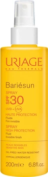 Сонцезахисний спрей для обличчя і тіла Uriage Bariésun Spray SPF 30 для всіх типів шкіри 200 мл (3661434001352)