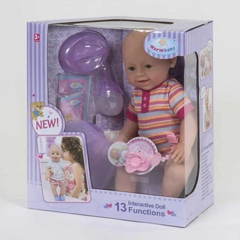 Пупс детский интерактивный Warmbaby WZJ 030-535 со звуковыми эффектами, высота 42 см 13 функций