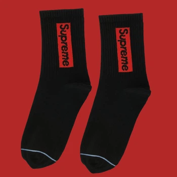Носки черные с принтом "Supreme" Crazy Llama`s 36-42 (2604)
