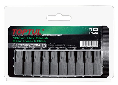 Набор бит Toptul Torx 10мм L30 мм T40 10 предметов (FSEA1240G)