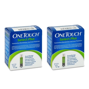 Тест-смужки Ван Тач Селект Плюс (LifeScan One Touch Select Plus) №50 - 2 уп., (100 шт.)