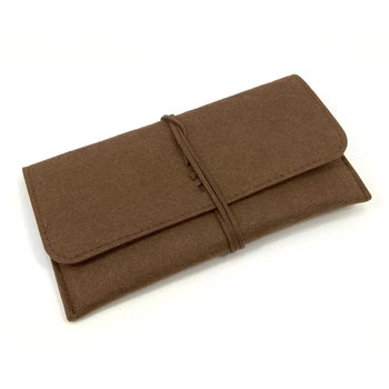 Женский клатч-портмоне из фетра Cashmere S1004 Коричневый