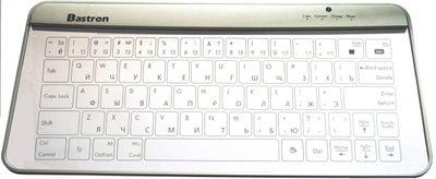 Скляна бездротова клавіатура Bastron B9 Сірий (518131G)