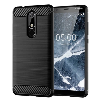 Чохол Lenuo Carbon Fiber для Nokia 5.1 Black