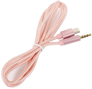 Кабель Value AUX Type-C - 4pin Audio 3.5 мм 1 м Pink (S0996)