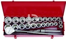 Набор торцевых головок King Tony 3/4" 22-50 мм 25 предметов (6325CR01)