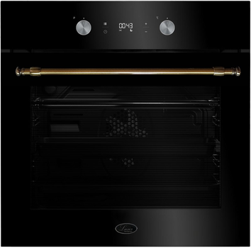Духова шафа електричний Luxor NB 60 BL KUP + камінь для піци в подарунок чорний, інші кольори