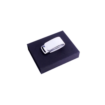 USB флешка Shandian в кожаном чехе белая, 16GB
