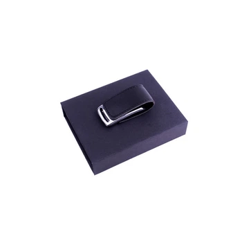 USB флешка Shandian в кожаном чехле черная, 16GB