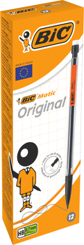 Набір механічних олівців BIC Matic Original 0.7 мм HB з гумкою 12 шт. (3086126604596)