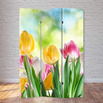 Ширма декоративная FineDecor "Тюльпаны" 120х180 см 027