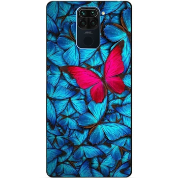 Силиконовый бампер чехол Candy для Xiaomi Redmi Note 9 с рисунком Мотыльки