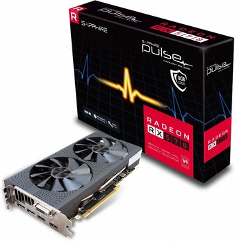Відеокарта Radeon RX 570 Sapphire Pulse OC Lite 8Gb DDR5 256-bit DVI/2xHDMI/2xDP 1284/7000MHz 8-pin (11266-75-20G)