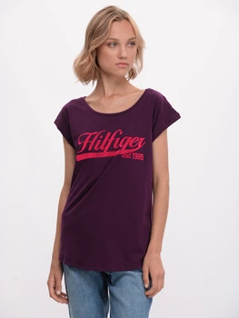 Футболка хлопковая женская Tommy Hilfiger 9636.4 M Фиолетовая