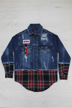Джинсова куртка A-yugi Jeans 176 см Синій (2125000589725)