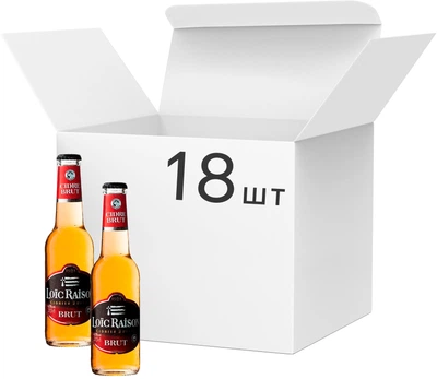 Упаковка сидра Loic Raison Cider Brut сухой 4.5% 0.275 л x 18 шт (3256550220413)