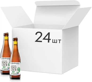 Упаковка сидру Val de Rance Брют яблучний сухий 4,5% 0.33 л x 24 шт. (3271470330486)