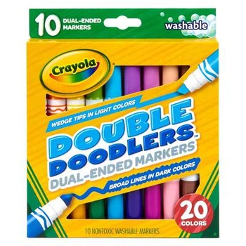 Набор двусторонних фломастеров CRAYOLA (washable), 10 шт