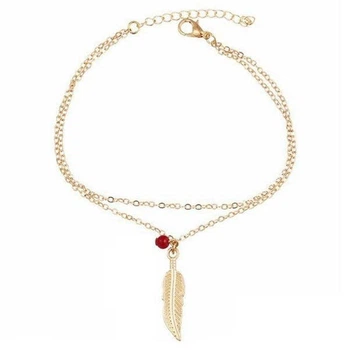 Браслет Primo Feather Gold на ногу (анклет) Primo золотой