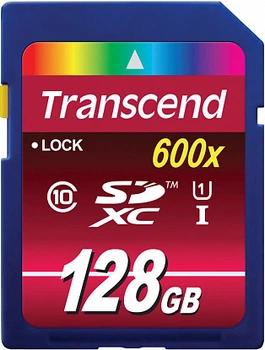 Карта памяти Transcend SDXC/SDHC Class 10 UHS-I 600x 128Gb