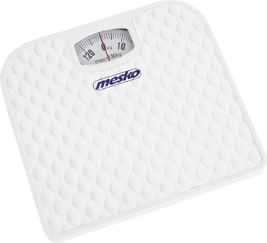 Ваги підлогові Mesko MS-8160 білі, електронні, до 180 кг, крок 100 г, LCD дисплей, авто вимкнення