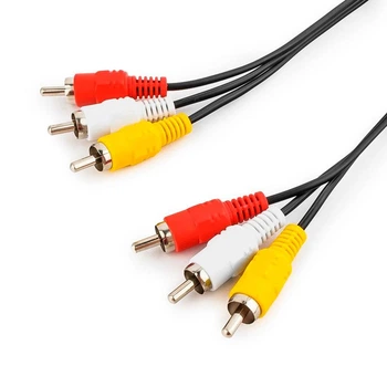 Кабель 3RCA-3RCA тюльпани 1 метр