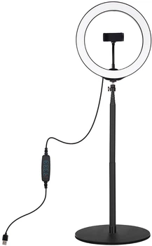 Кольцевая USB LED лампа Puluz PKT3039 10.2" + настольное крепление 140 см