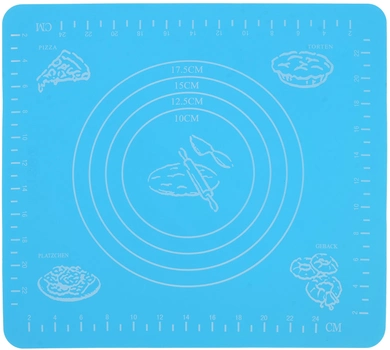 Коврик для раскатывания и выпечки теста Supretto 29х26 см Голубой (4769-0001)