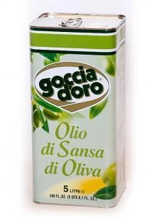 Оливковое масло Goccia D'oro Sansa для жарки Рафинированное + Первого отжима Жестяная банка 5 л