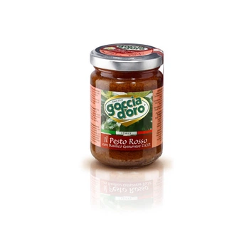 Соус Песто Goccia D'oro Pesto Rosso Томатный Стеклянная банка 130 мл