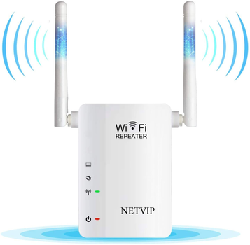 Беспроводной WI-FI репитер NETVIP расширитель диапазона Wi-Fi сети 2.4 G 300 Mbps (240620PL0084)