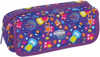 Пенал мягкий Cool For School Совы 2 отделения Фиолетовый (CF86629)