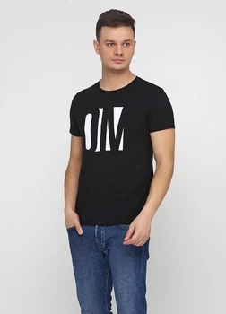 Футболка черная "Only Man" (95-TSH-3-02-black/wflock-S)