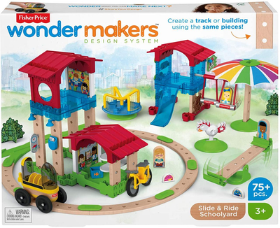 Конструктор Фишер-Прайс Школьный двор Fisher-Price Wonder Makers Slide and Ride Schoolyard - 75+