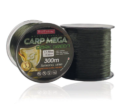 Леска BratFishing Carp Mega - Dark Green 300м 0.30мм (30/01-015-030)