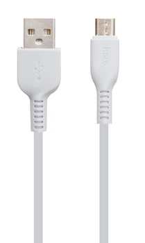 Кабель зарядный (переходной) Hoco X20 USB - micro USB 1 метр 2.4A White