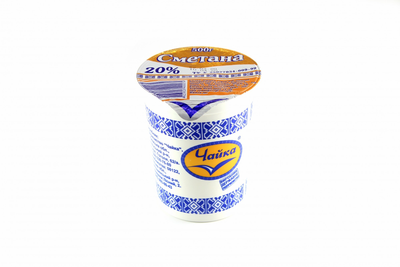 Сметана Чайка Стакан 20 % 500 г
