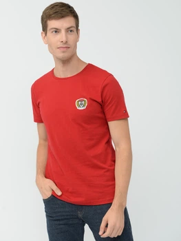Футболка хлопковая длинная мужская Tommy Hilfiger 10024.3 L Красная